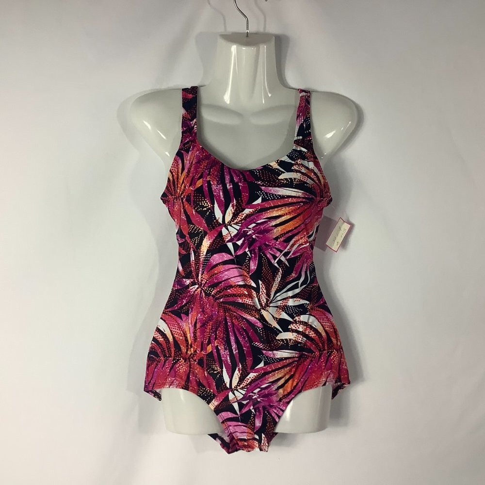 Dee's Modest 1 Pc Pink Swimsuit Sz 6 Brazilian Butt NWT